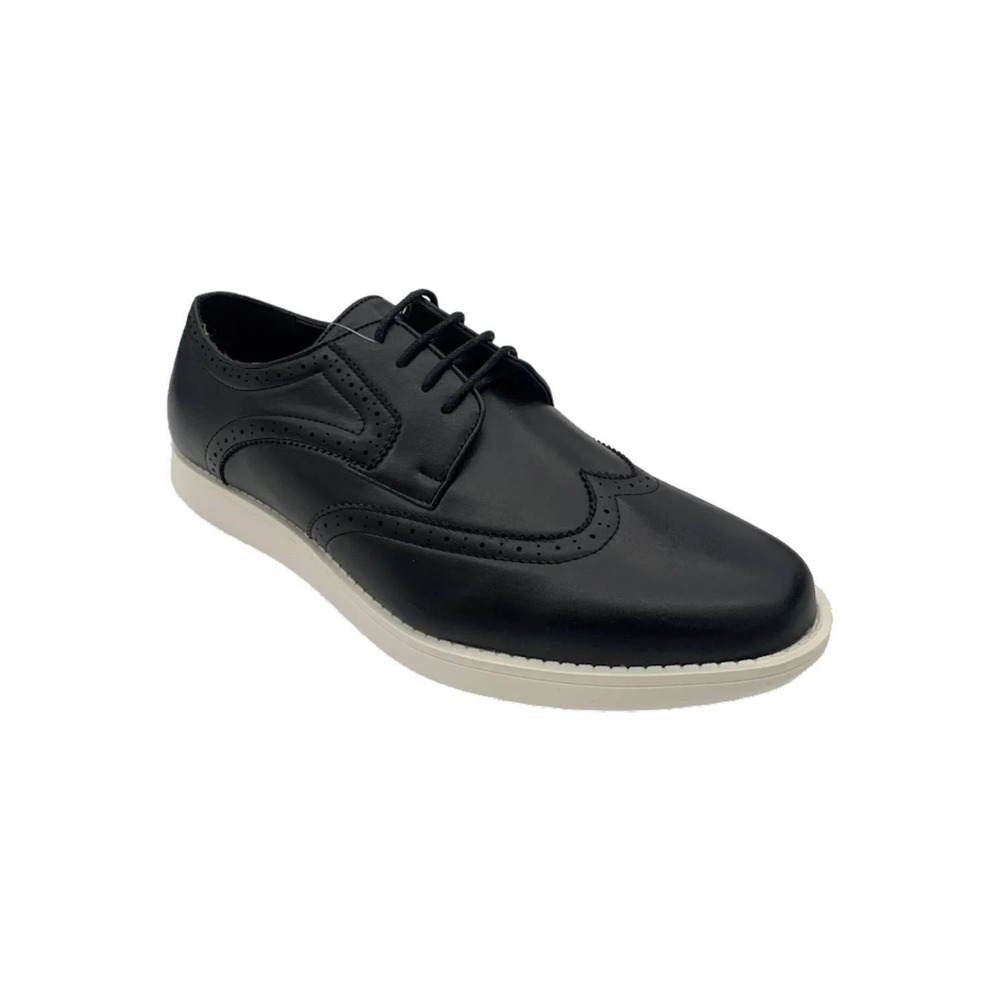 Aston Marc Mens Ardon Wingtip Oxford Black - Medium